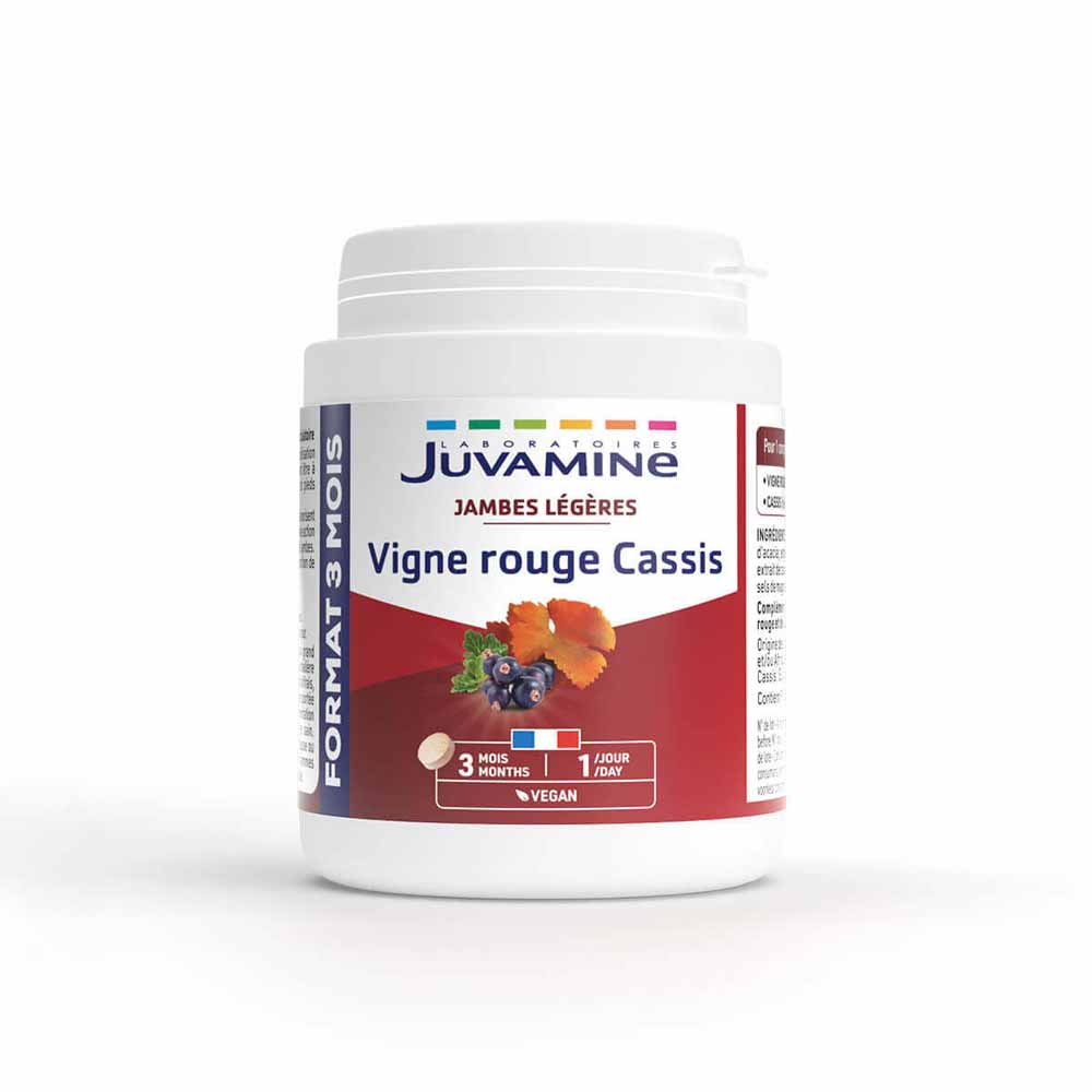 Juvamine Vigne Rouge Cassis Jambes Legere 90 Comprimes
