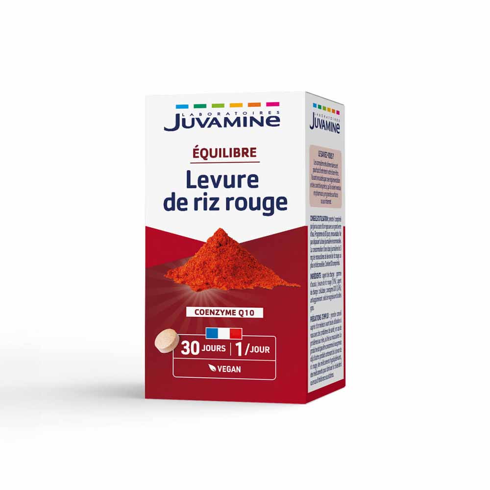 Juvamine Levure De Riz Rouge Equilibre Avec CoQ10 30 Comprimés