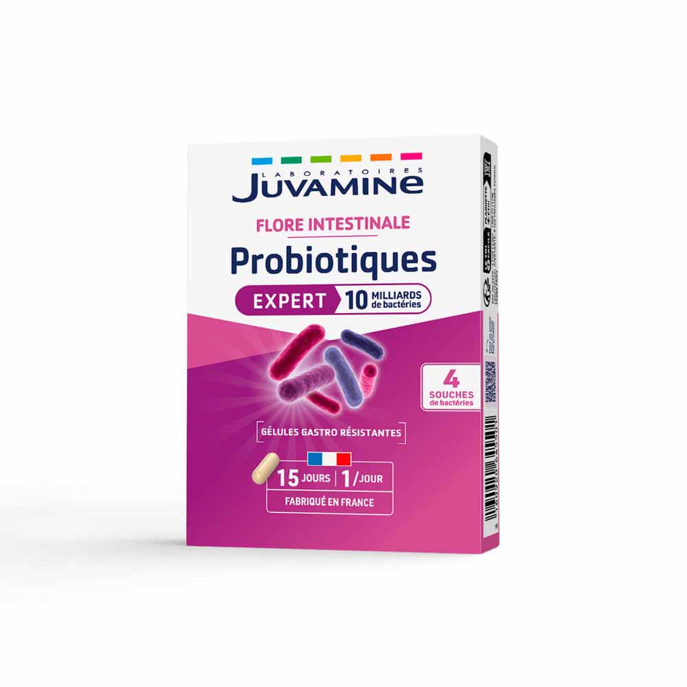 Juvamine PROBIOTIQUES EQUILIBRE 4 souches Digestion 15 gélules