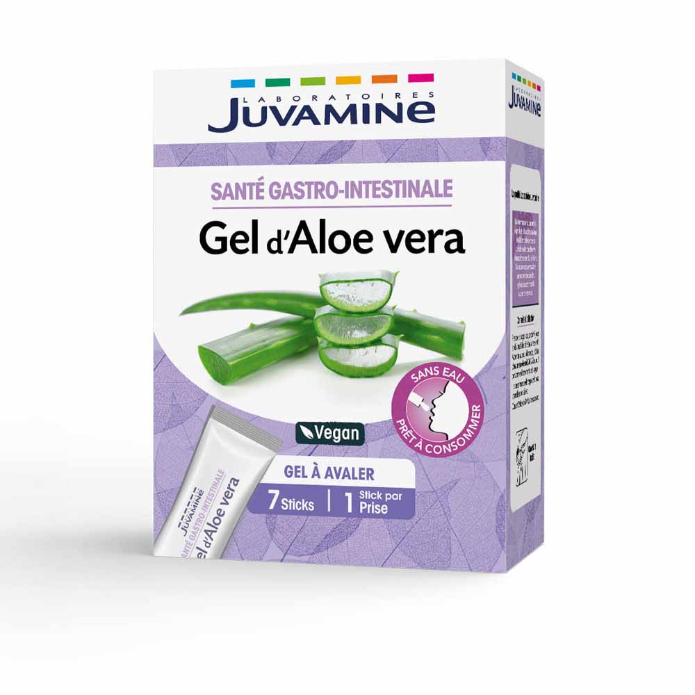 Juvamine Santé Gastro-Intestinale Gel d'Aloe Vera 7 Sticks A Avaler