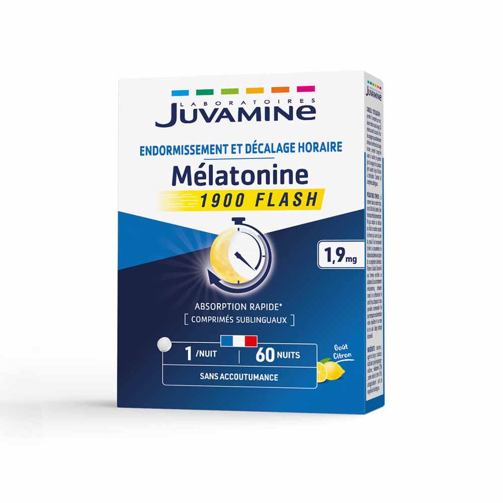 Juvamine Mélatonine 1900 Flash 1,9mg Goût Citron 60 comprimés orodispersibles