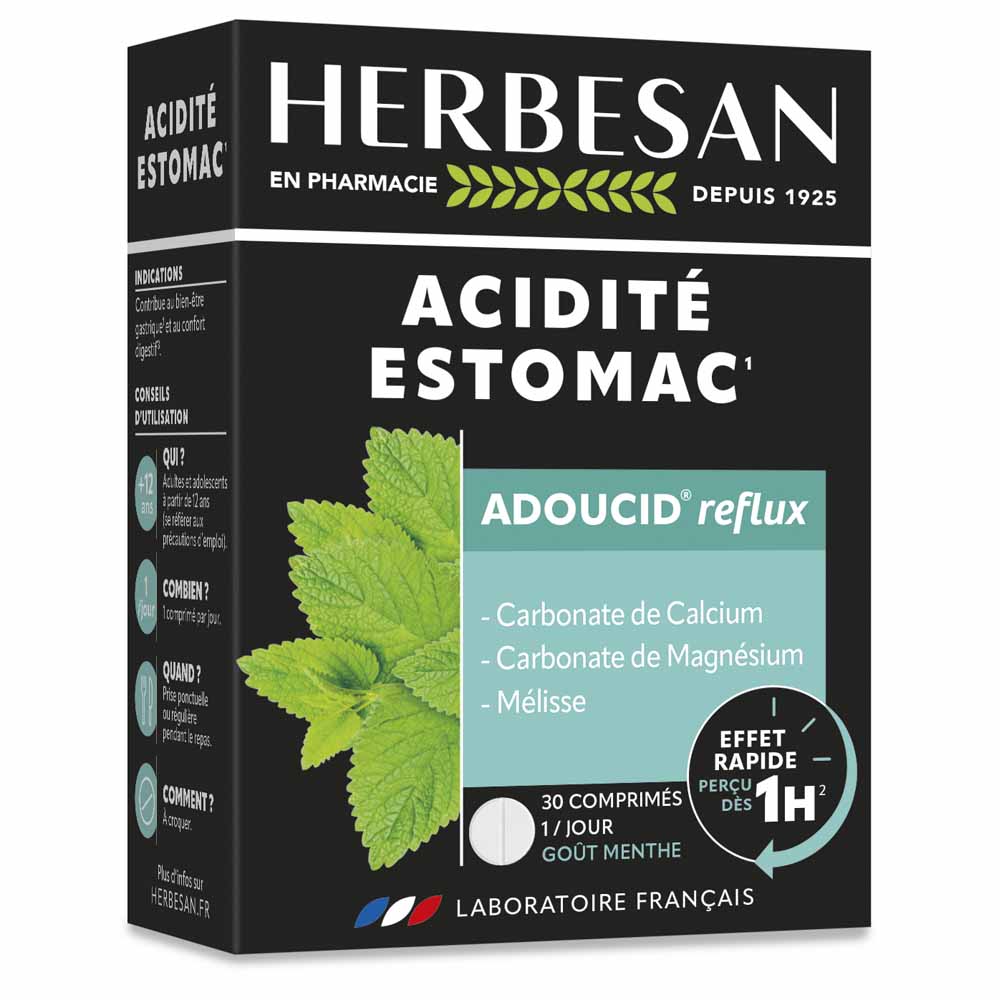 Herbesan Adoucid Menthe Estomac 30 comprimés