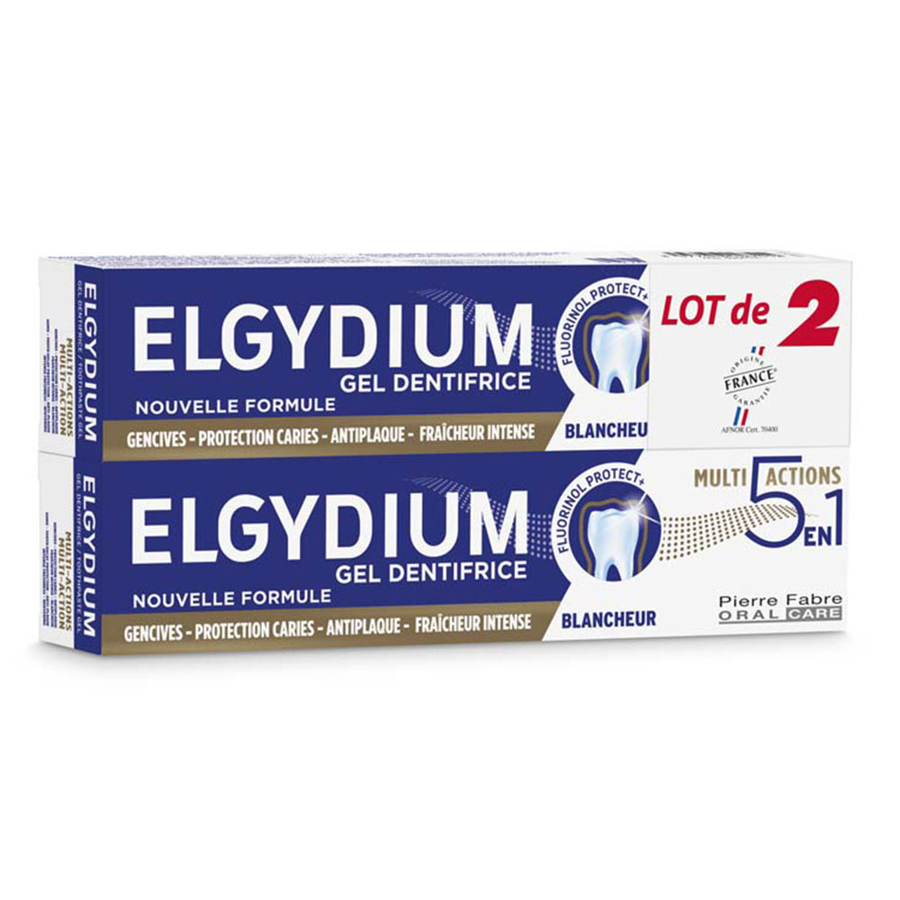 Elgydium Gel Dentifrice Multi Actions 5 en 1 2x75ml