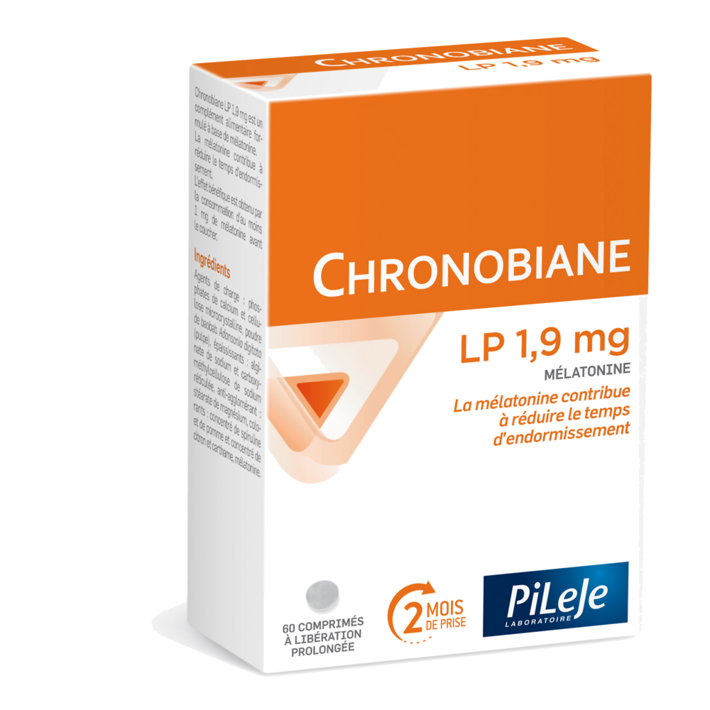 Pileje Chronobiane LP 1,9mg Mélatonine 60 comprimés