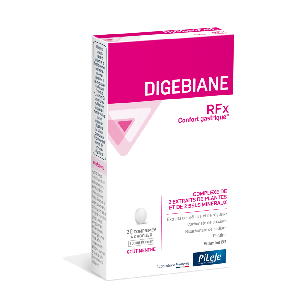 Pileje Digebiane Rfx Confort Gastrique 20 Comprimés à Croquer