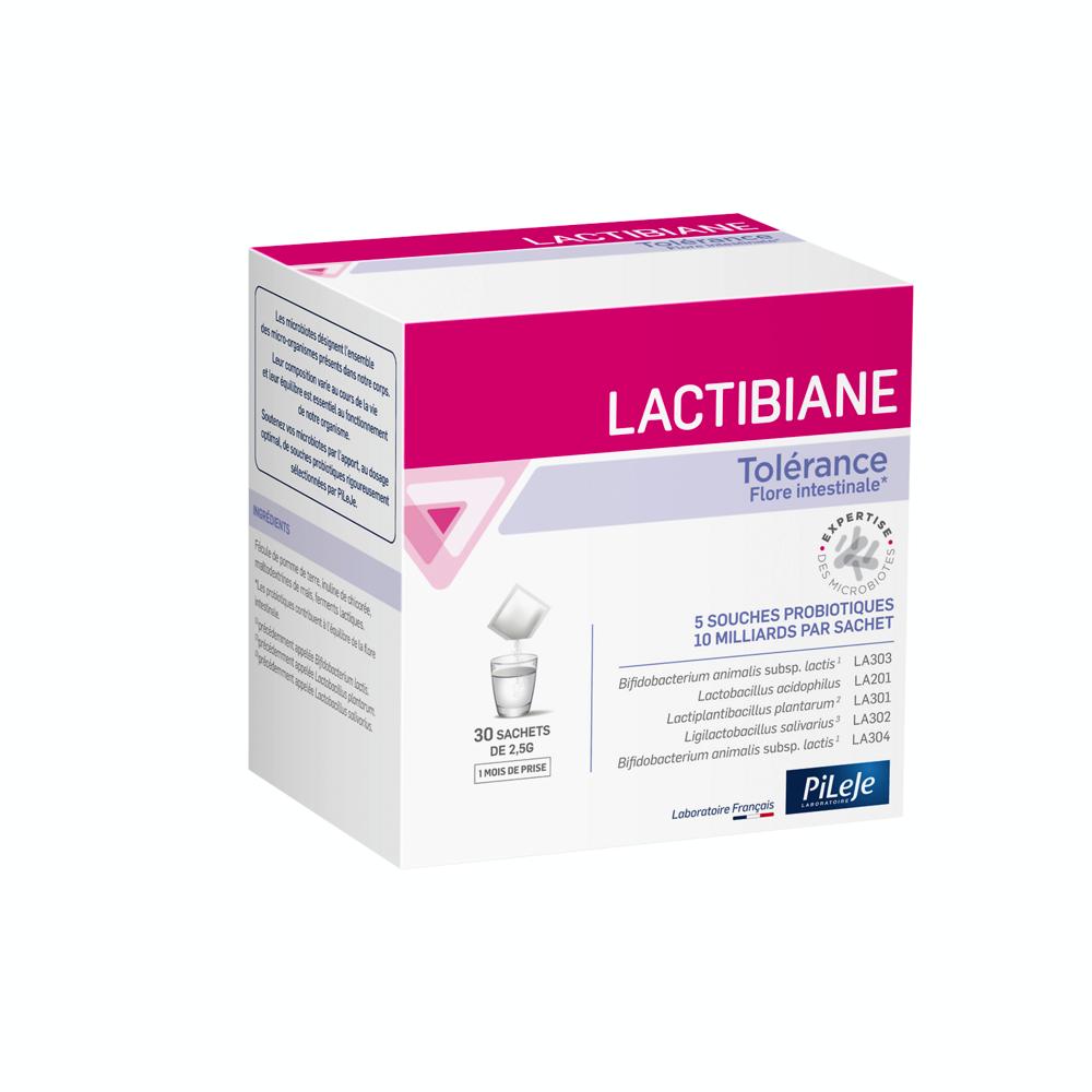 TOLÉRANCE 30 SACHETS DE 2,5 G LACTIBIANE PILEJE