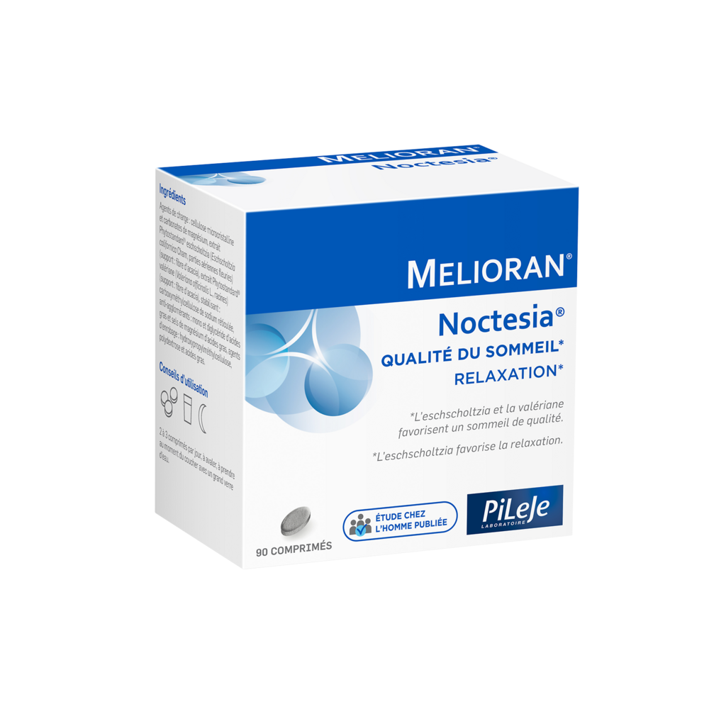 Pileje Melioran Noctesia Qualité du Sommeil et Relaxation 90 comprimés