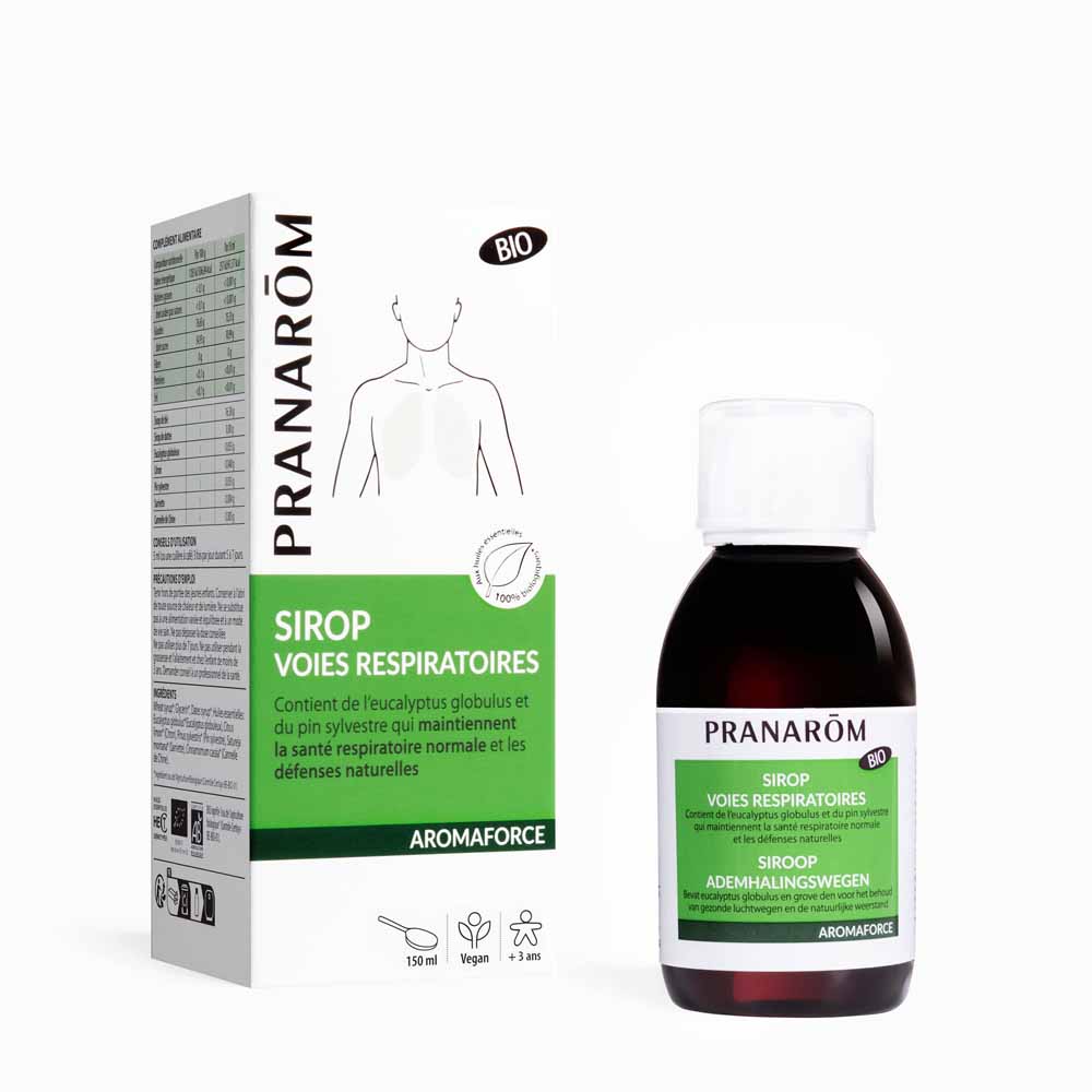Pranarôm Aromaforce Sirop Voies Respiratoires Bio 150ml
