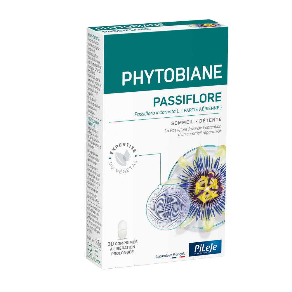 Pileje Phytobiane Passiflore Sommeil et détente 30 comprimés