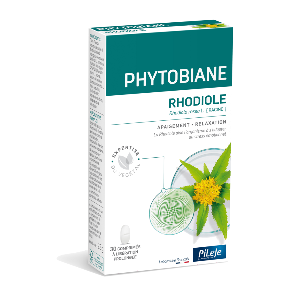Pileje Phytobiane Rhodiole Apaisement et relaxation 30 comprimés