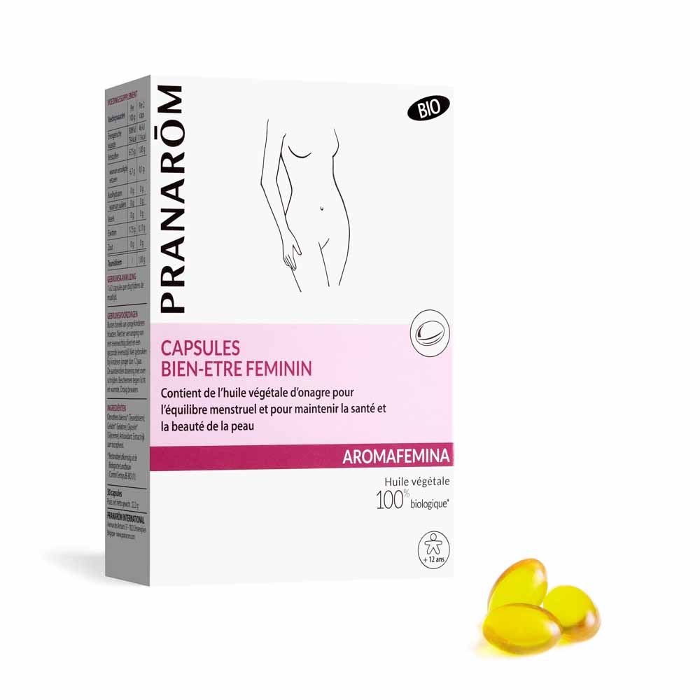 Pranarôm Aromafemina Bien Etre Feminin Onagre Bio 30 Capsules Aromafemina