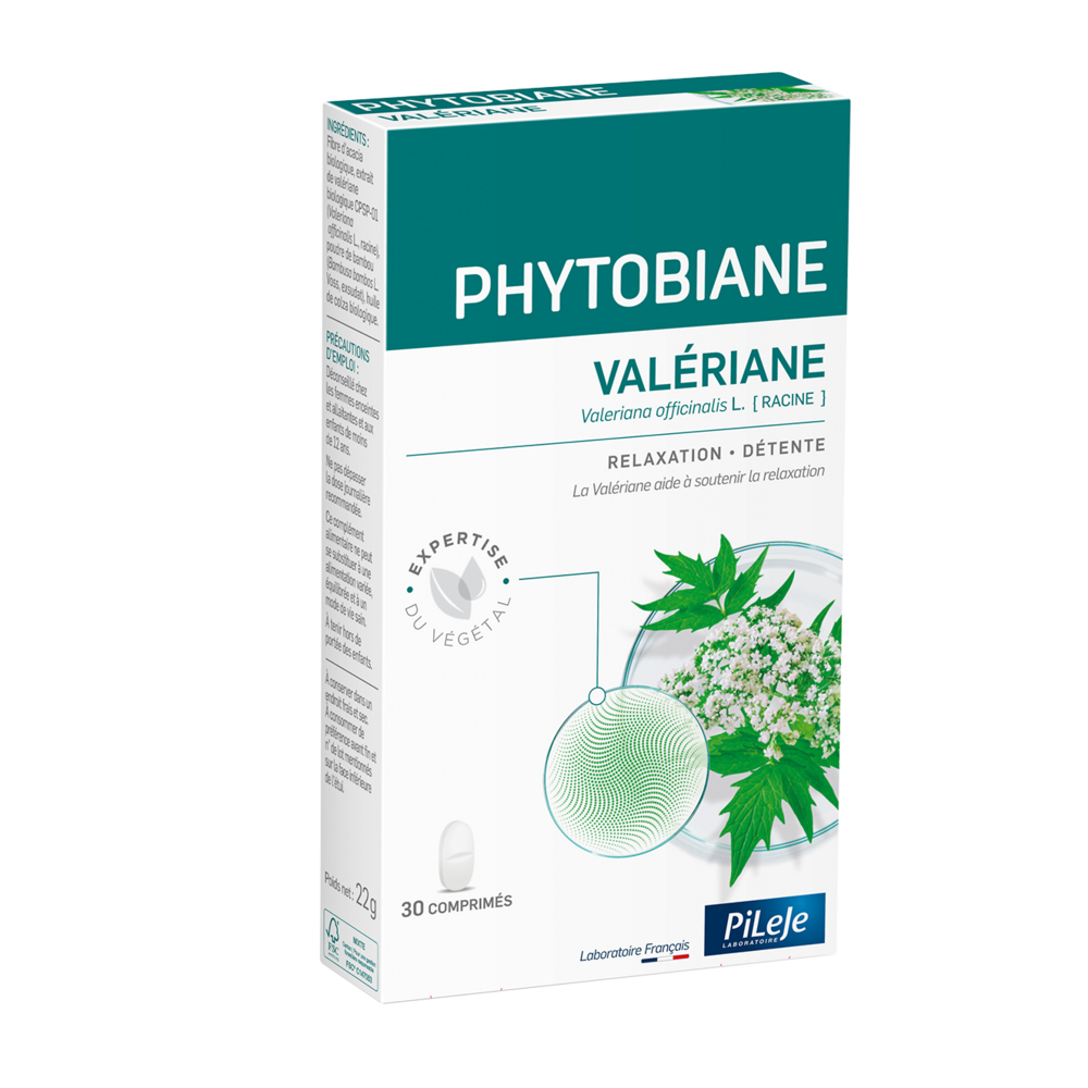 Pileje Phytobiane Valériane Relaxation et détente 30 comprimés