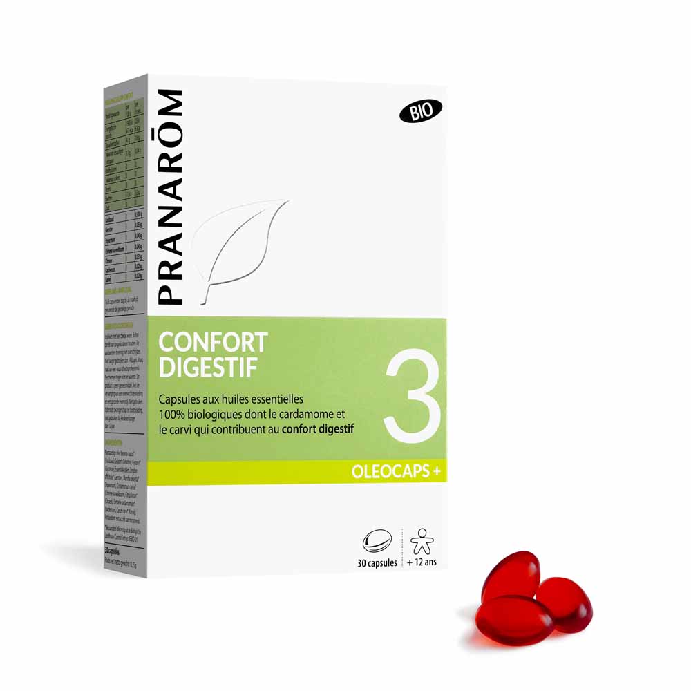 Pranarôm Oléocaps N°3 Confort Digestif Bio 30 Capsules Oleocaps+