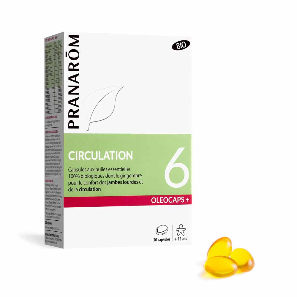Pranarôm Oléocaps N°6 Circulation Bio 30 Capsules