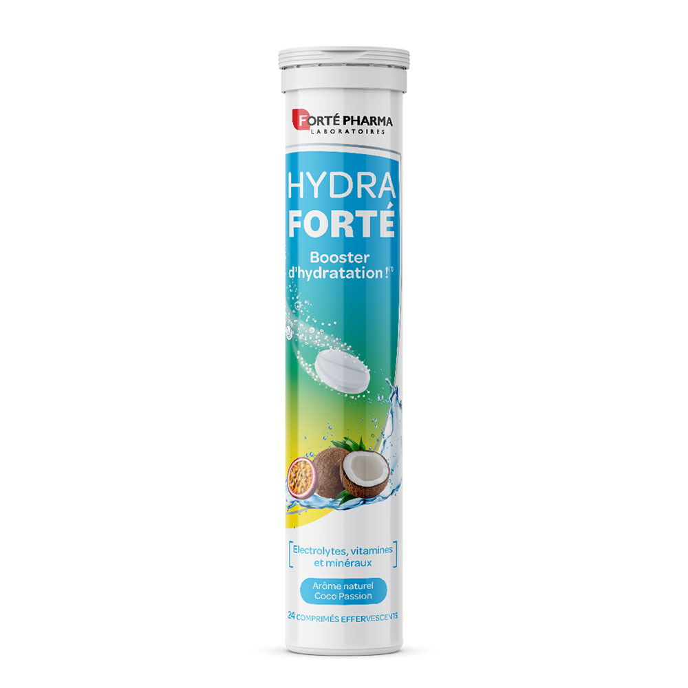 Forté Pharma Hydra Forté Booster D'hydratation Arôme Coco Passion 24 comprimés effervescents