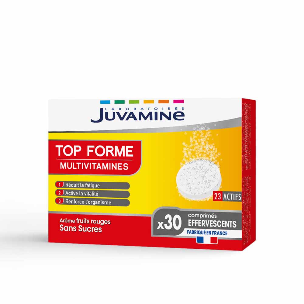 Juvamine Top Forme Multivitamines Multivitamines 30 Comprimés Effervescents 2 Couches