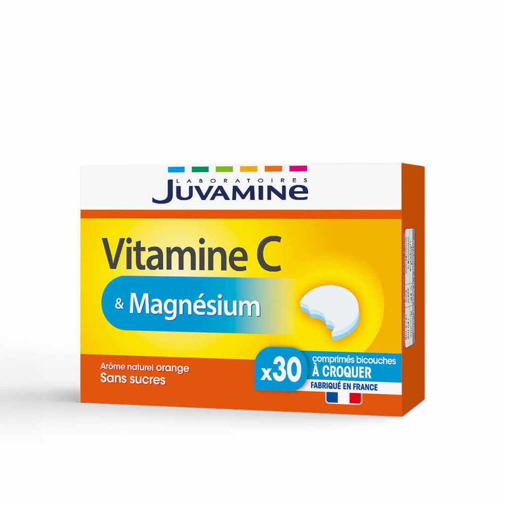 Juvamine Vitamine C + Magnesium 30 Comprimes A Croquer