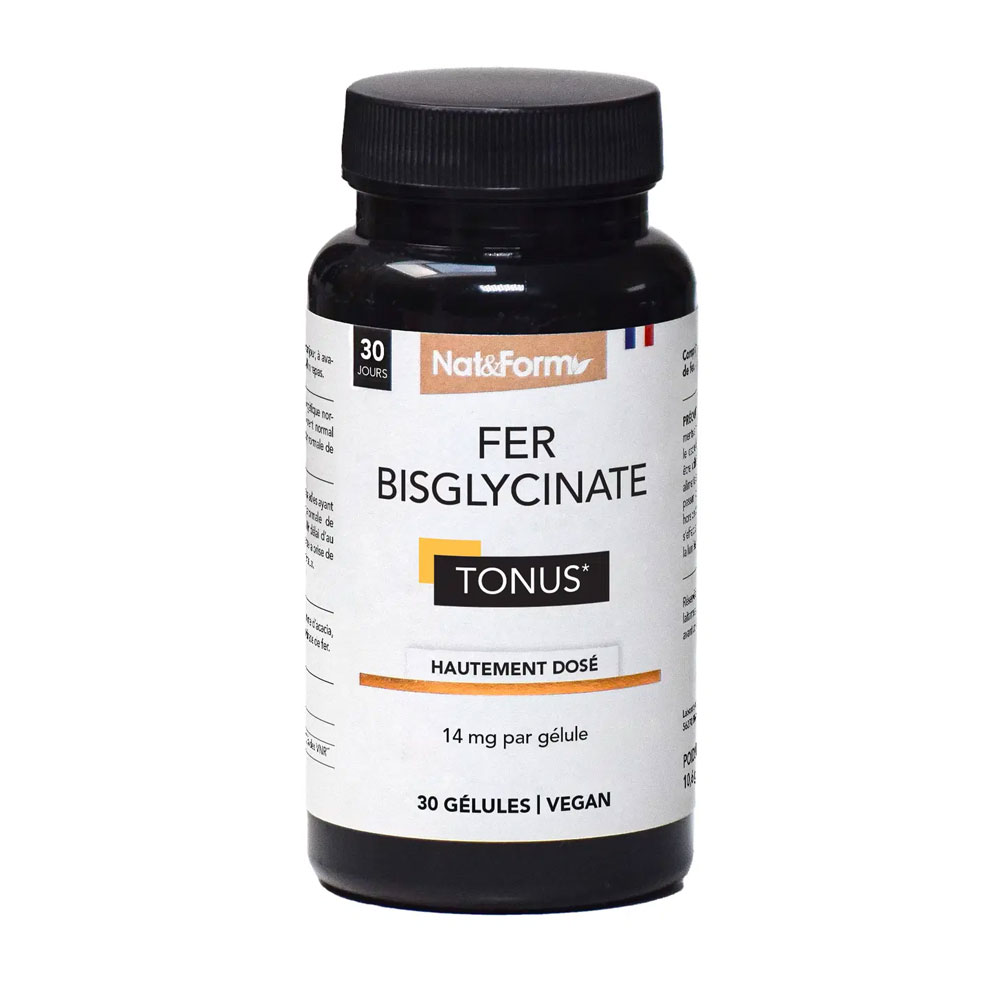 Nat&Form Premium Bisglycinate de Fer Tonus 30 gélules