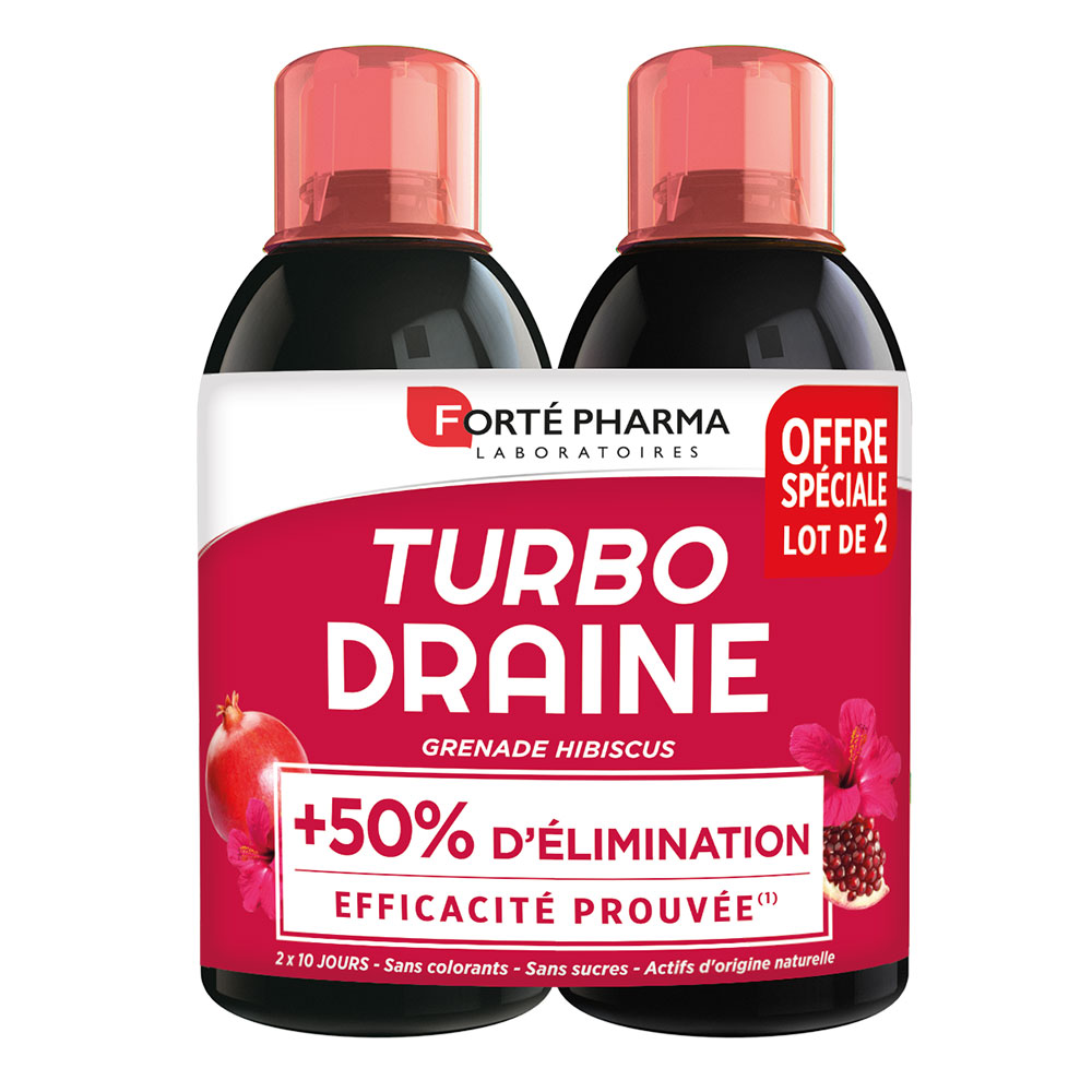 Forté Pharma TurboDraine Grenade Hibiscus 2x500ml