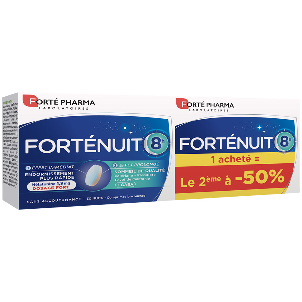 Forté Pharma Forté Nuit Sommeil de Qualité 8h 2x30 comprimés