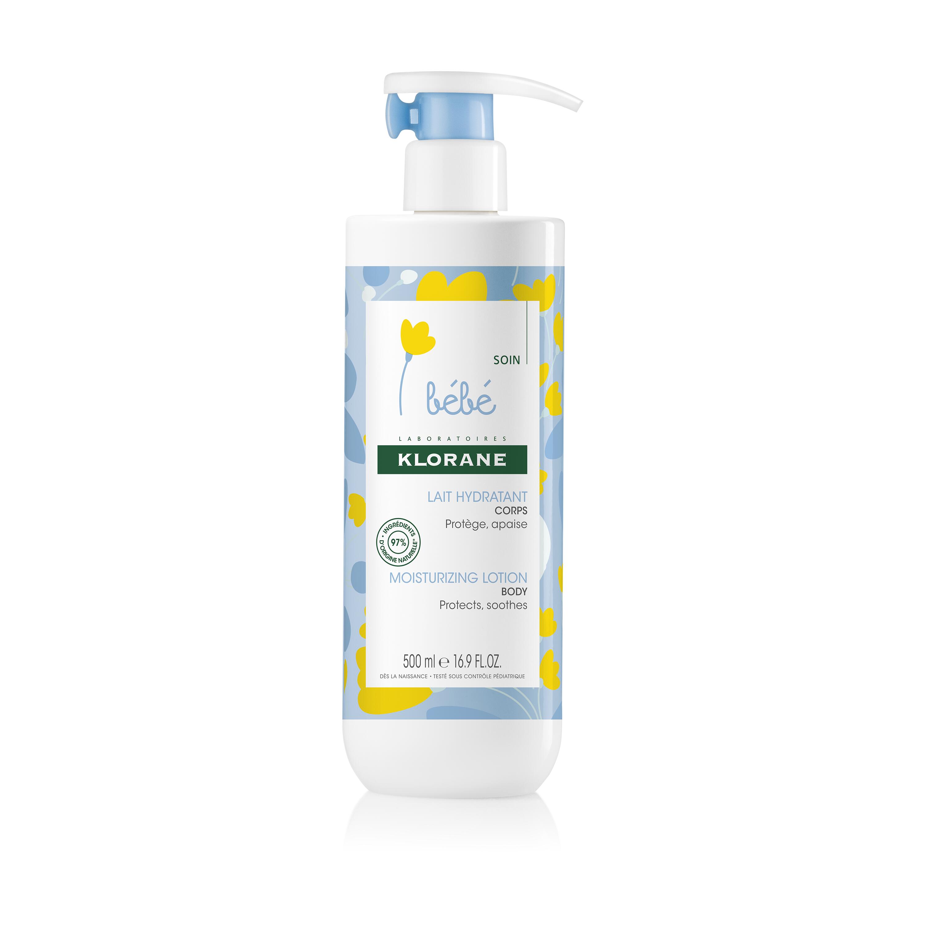 Klorane Bébé Lait hydratant Peau normale à sèche 500ml