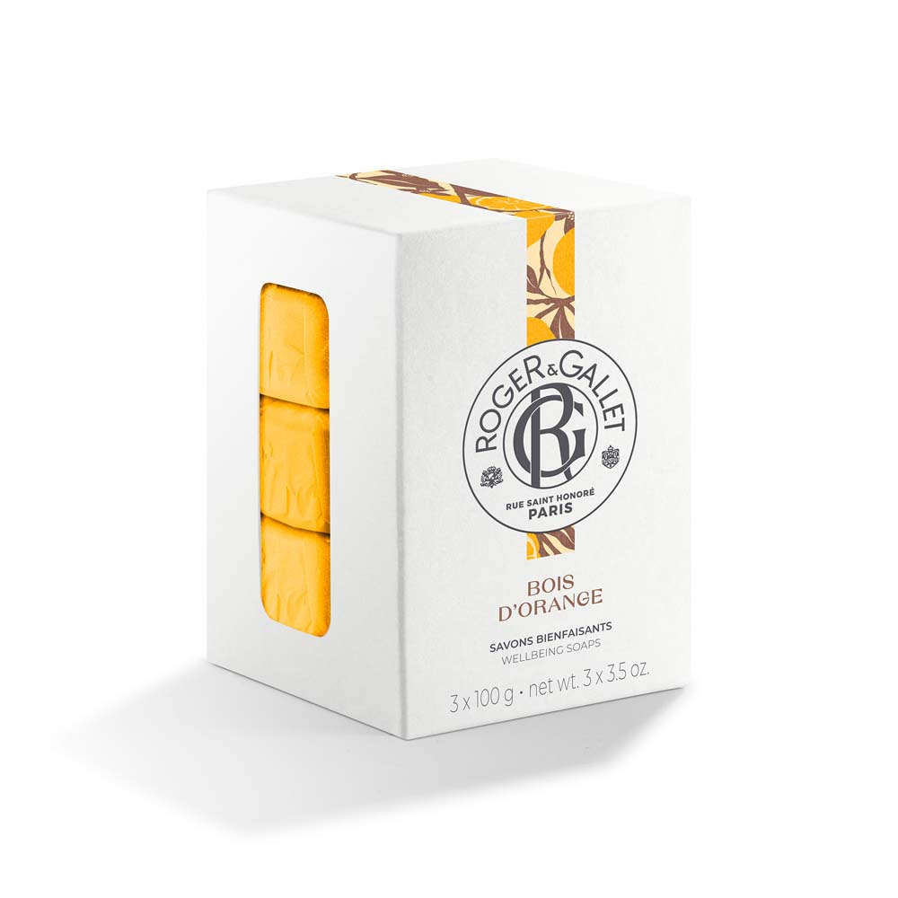 Roger & Gallet Bois D'Orange Coffret Savon Bienfaisant Base Végétale 3x100g