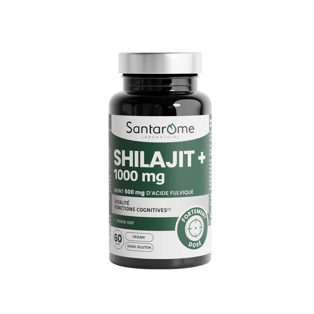 Santarome Shilajit 1000 mg Energie & Fonctions cognitives 60 gélules