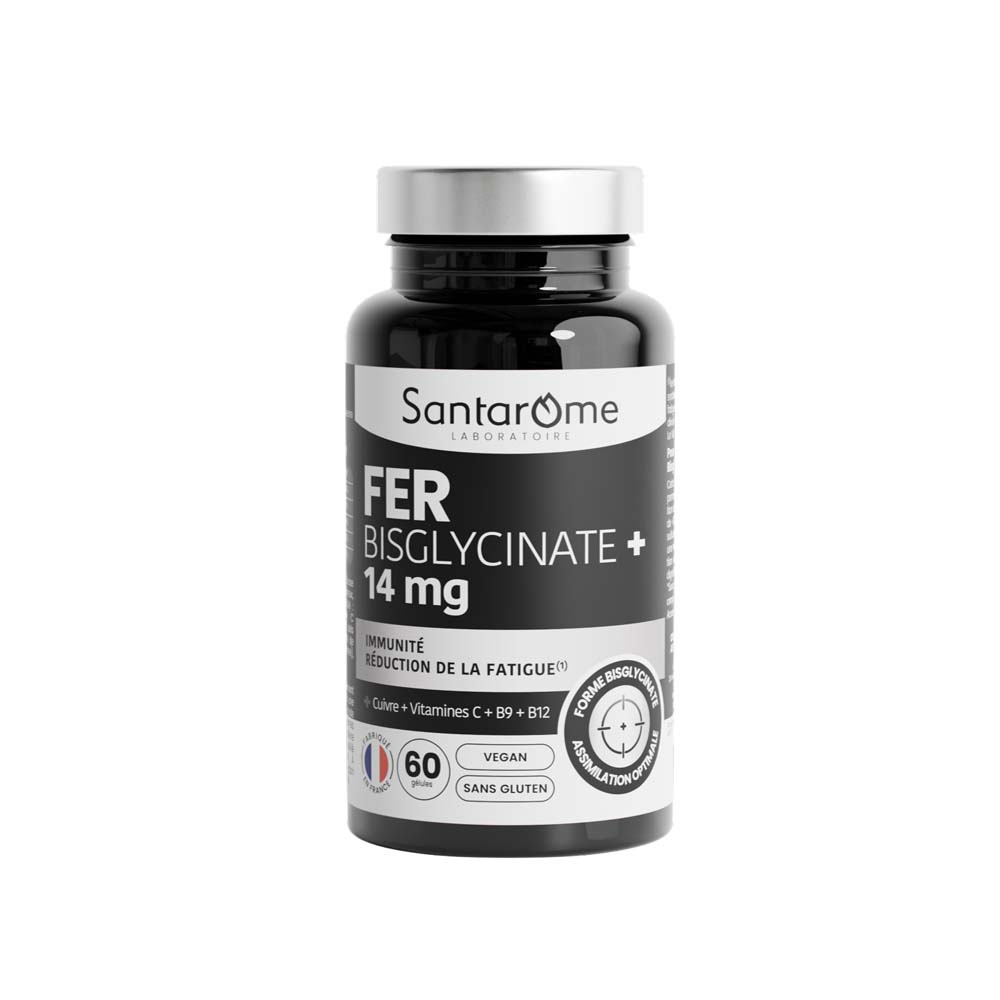 Santarome Fer Bisglycinate 14 mg Fatigue & immunité 60 gélules