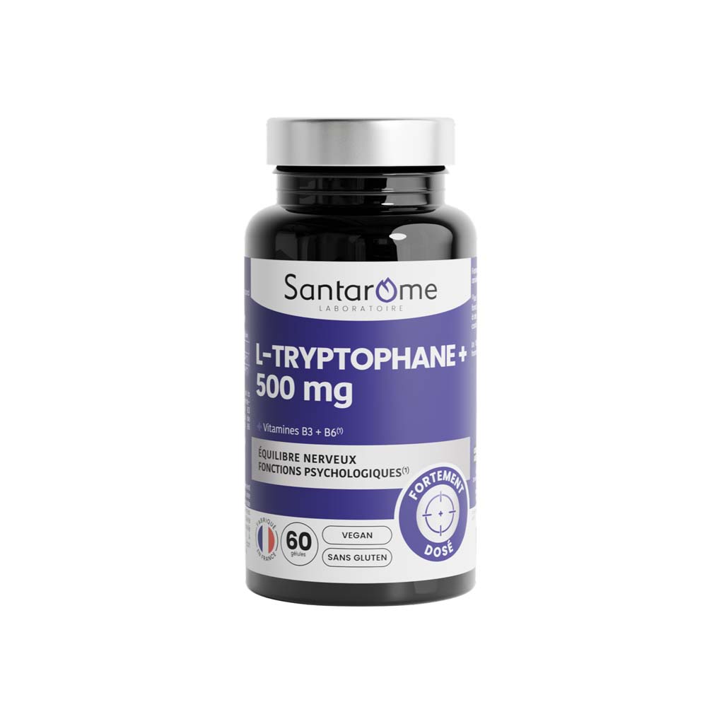 Santarome L-Tryptophane 500 mg Fonctions nerveuses 60 gélules