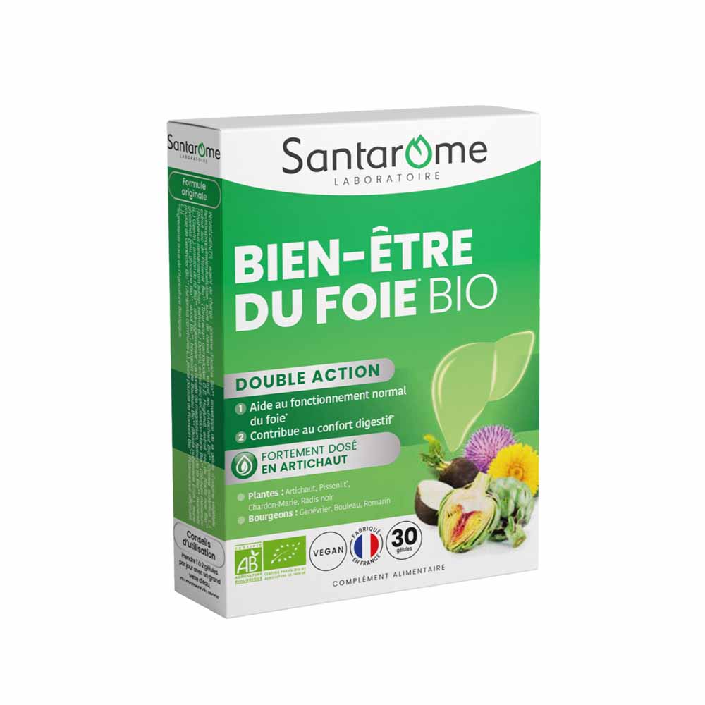 Santarome Bien-Etre du Foie Bio Confort Digestif 30 gélules