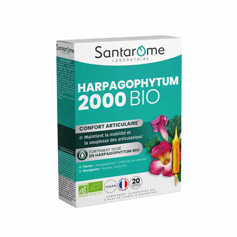 Santarome Harpagophytum Bio 2000 Douleurs articulaires 20 ampoules
