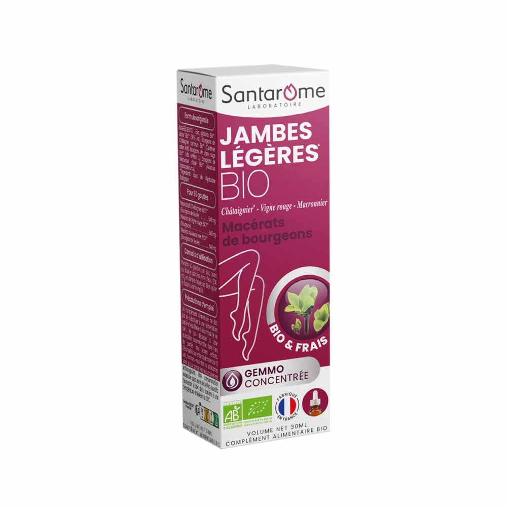 Santarome Gemmo Tri Complexe de Bourgeons Jambes Légères Gémmothérapie 30ml