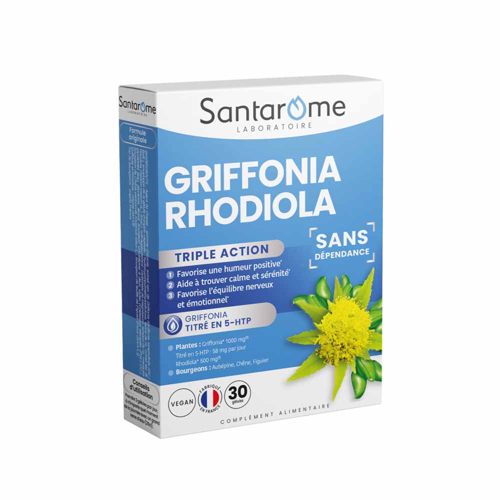 Santarome Griffonia Rhodiola Equilibre émotionnel 30 gélules