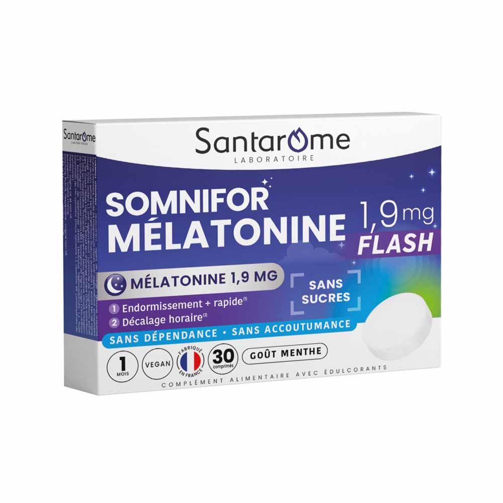 Santarome Somnifor Mélatonine 1.9mg 30 Comprimés