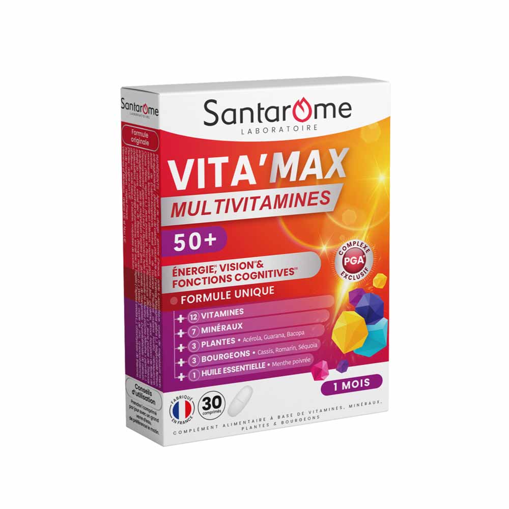 Santarome Vita'max Multivitamines Senior 50+ 30 Comprimés