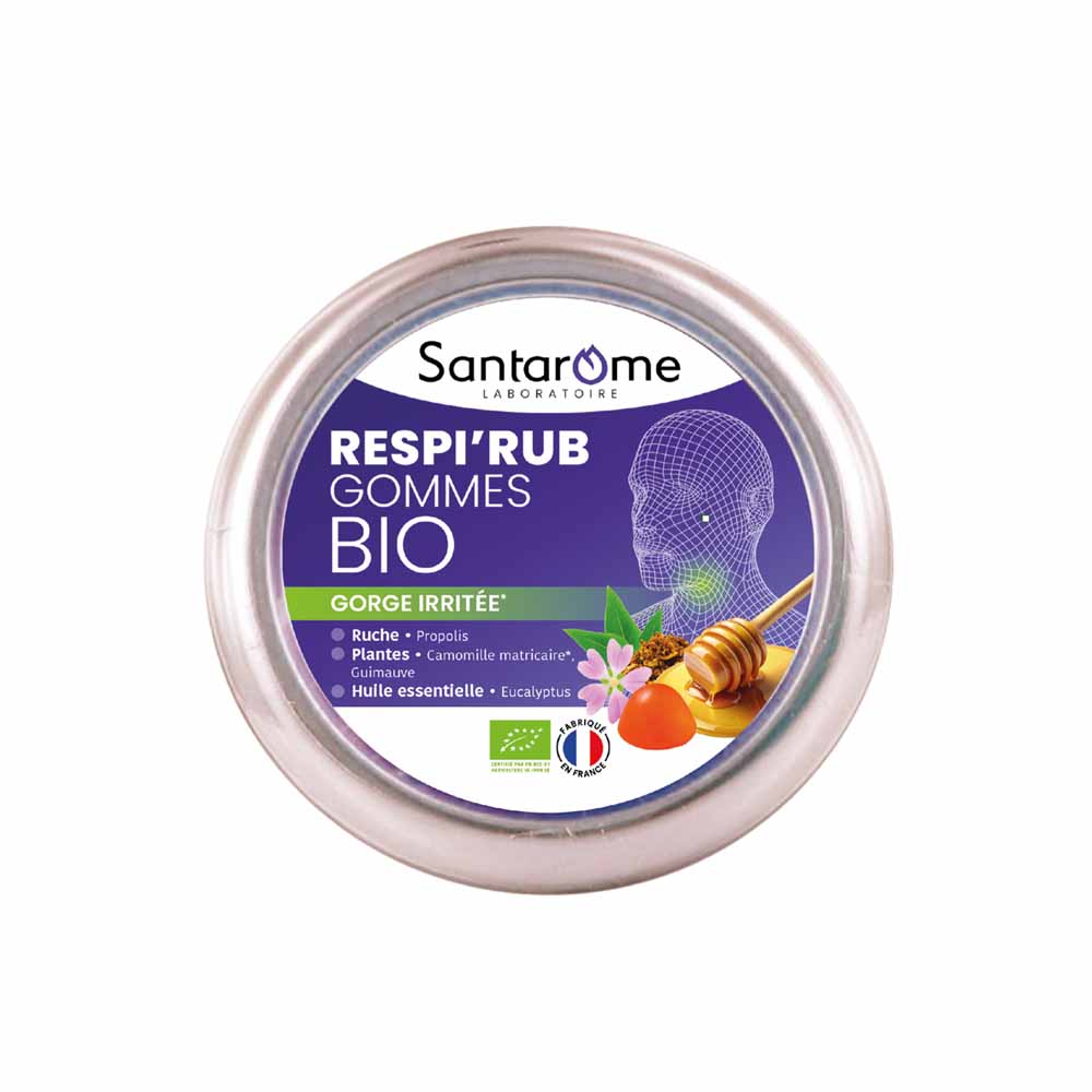 Santarome Respi'Rub Gorge Irritée Bio 45 Gummies