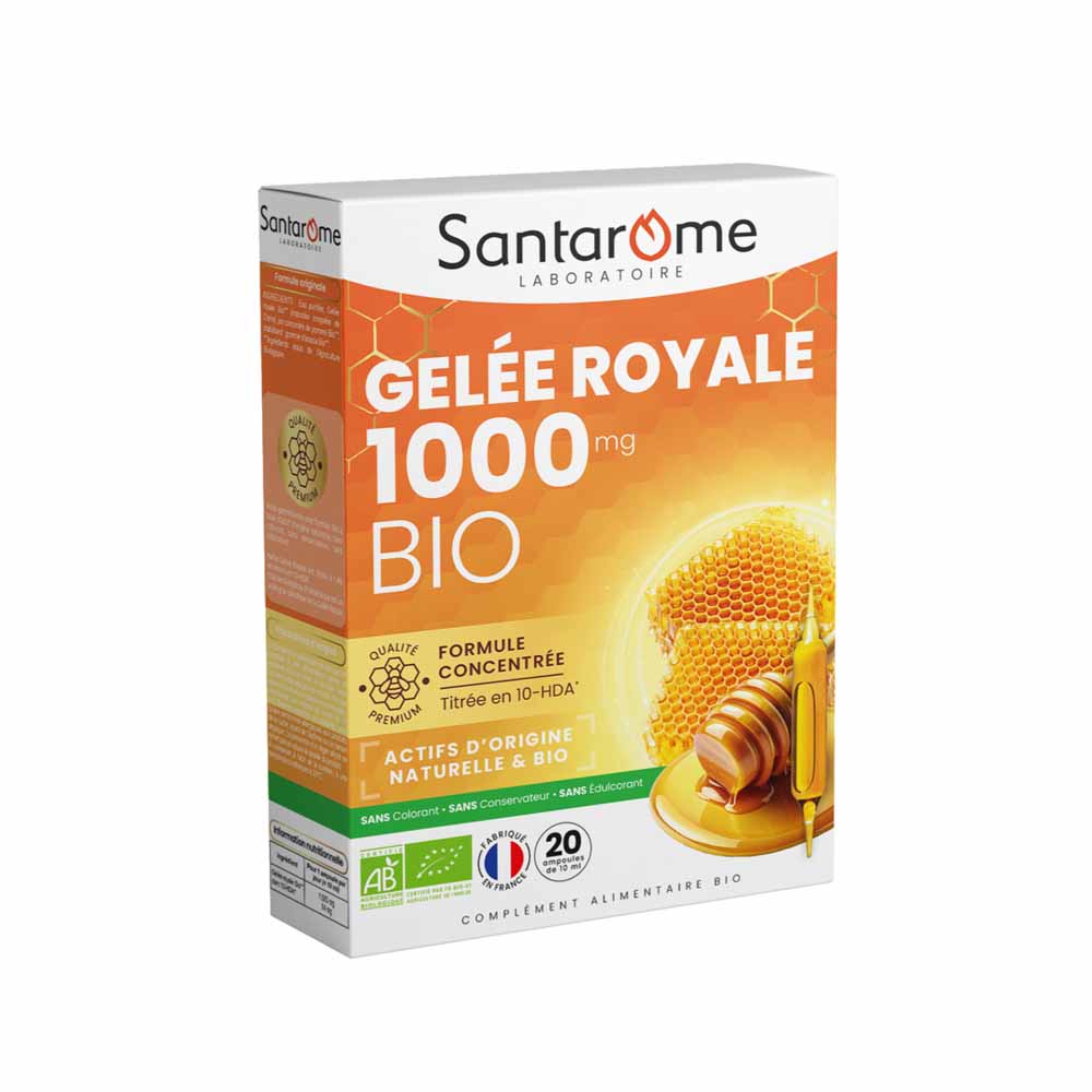Santarome Ruche Royale Gelée Royale 1000 MG Bio 20 ampoules