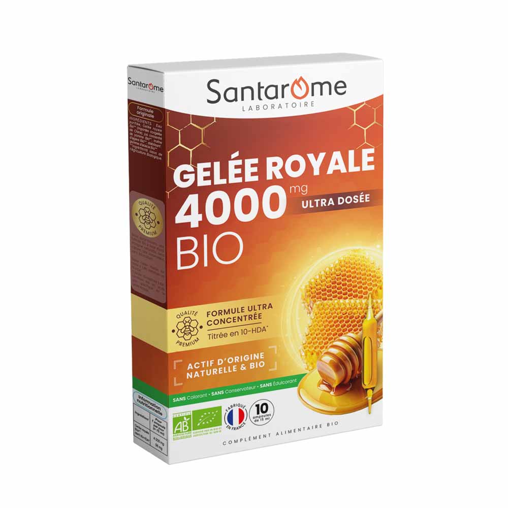 Santarome Gelée Royale 4000 MG Bio 10 ampoules