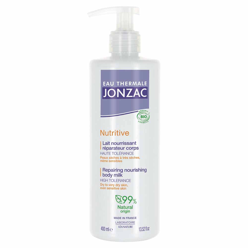 Eau thermale Jonzac Nutritive Lait Nourrissant Reparateur Corps Bio Nutritive Peaux Seches 400ml