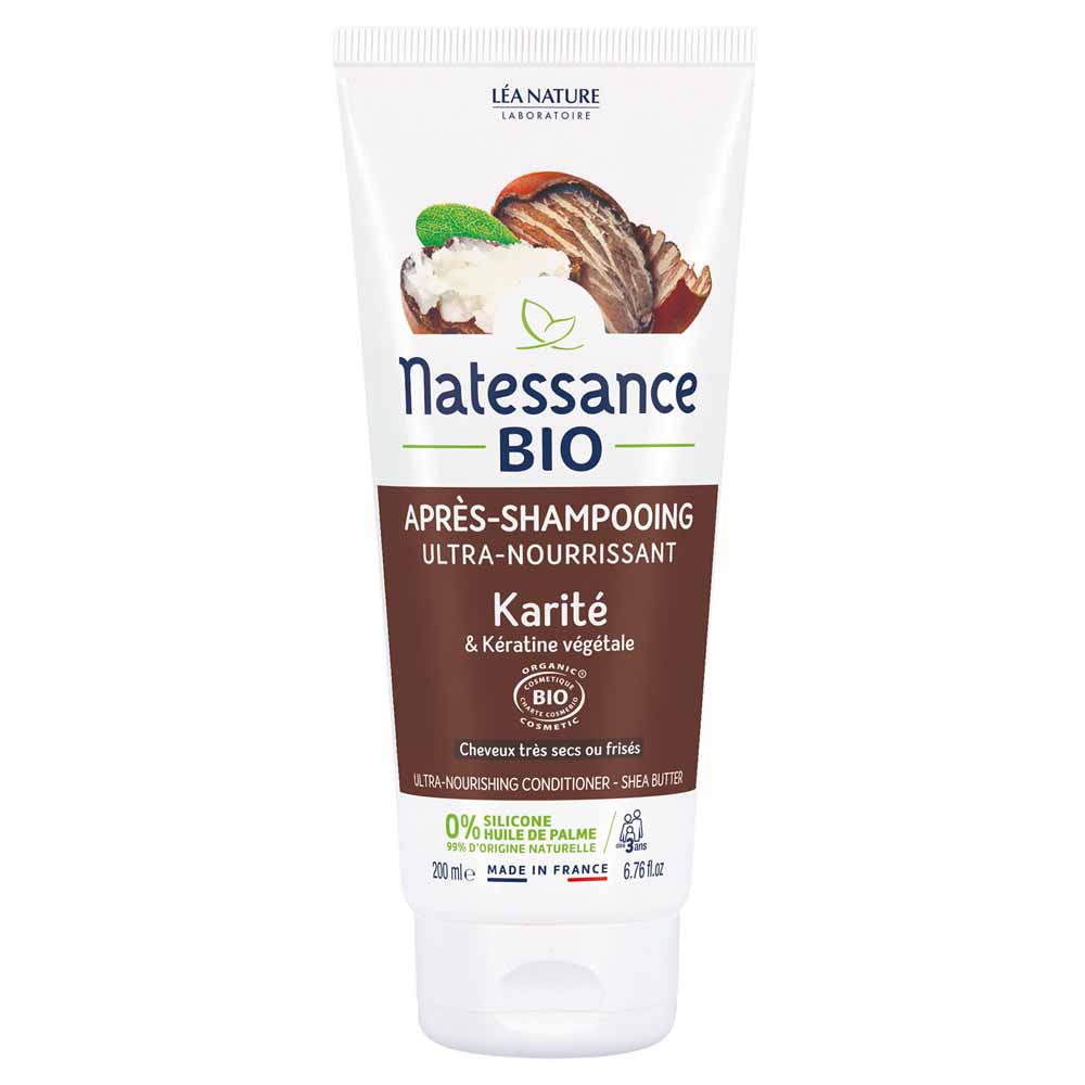 Natessance Capillaires Apres Shampooing Ultra Nourrissant Bio Et Keratine Vegetale Bio 200ml