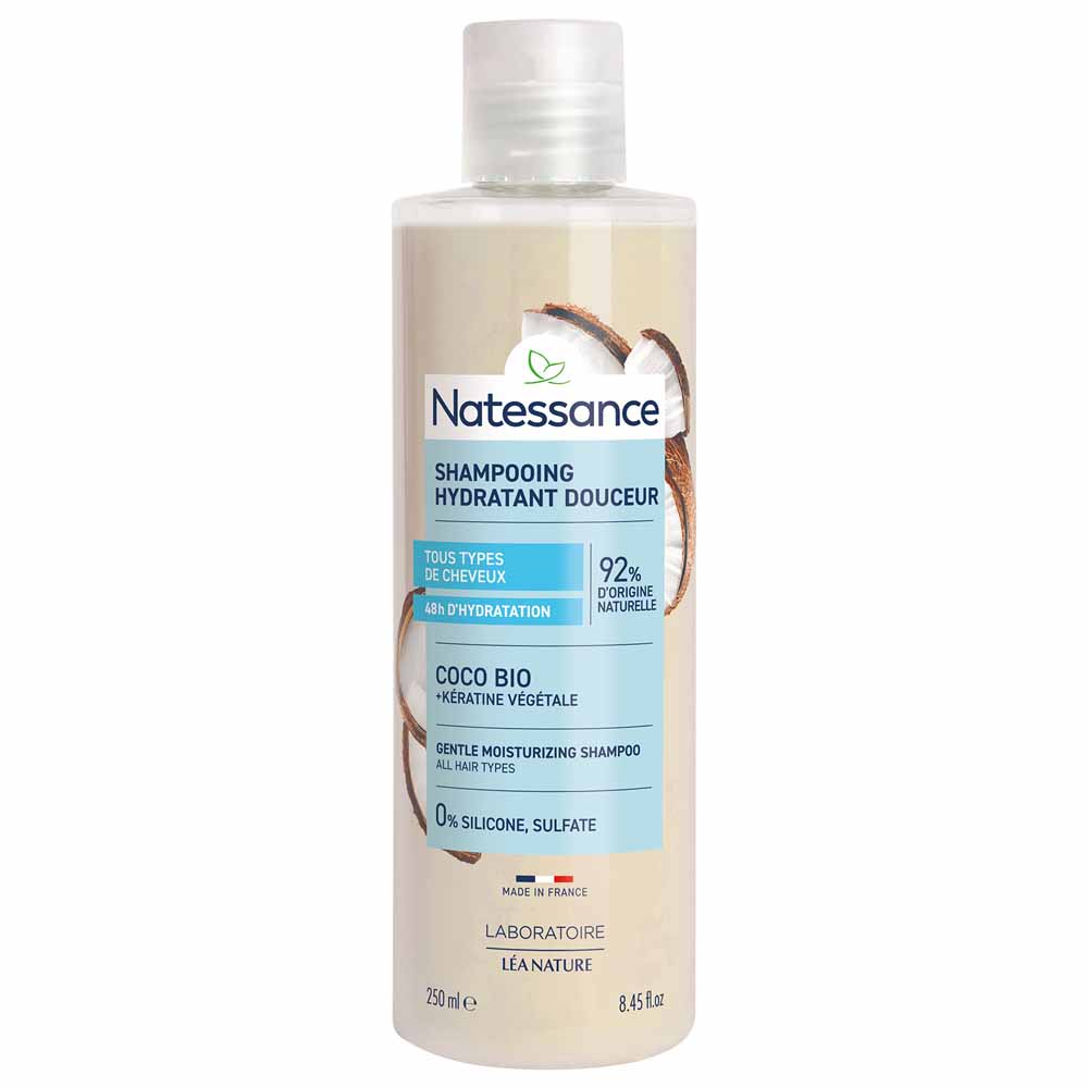 Natessance Capillaires Shampooing Et Keratine Vegetale Tous Types De Cheveux Et Sensibilises 250ml