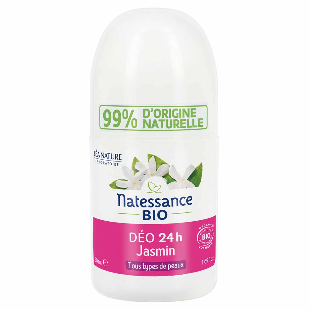 Natessance Déodorant rechargeable 24h Jasmin Bio Tous types de peaux 50ml