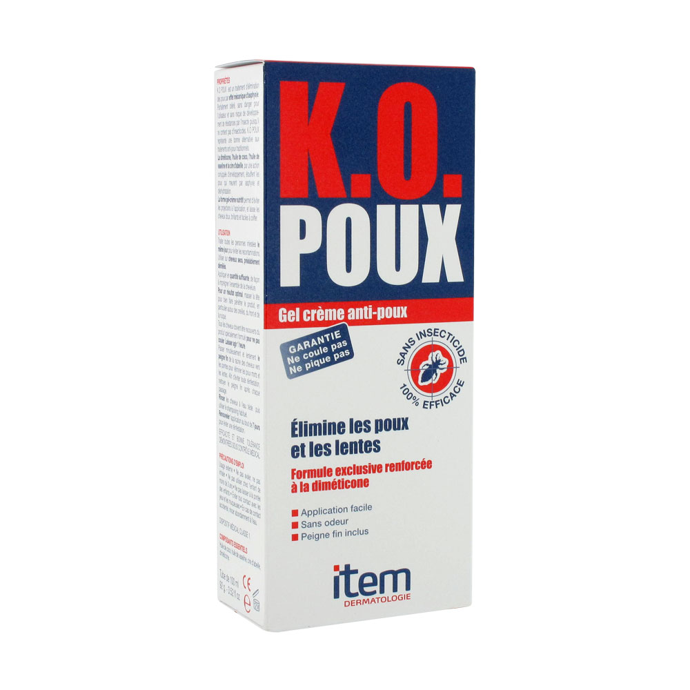 K.O. POUX GEL CREME ANTI-POUX 100ml Item Dermatologie