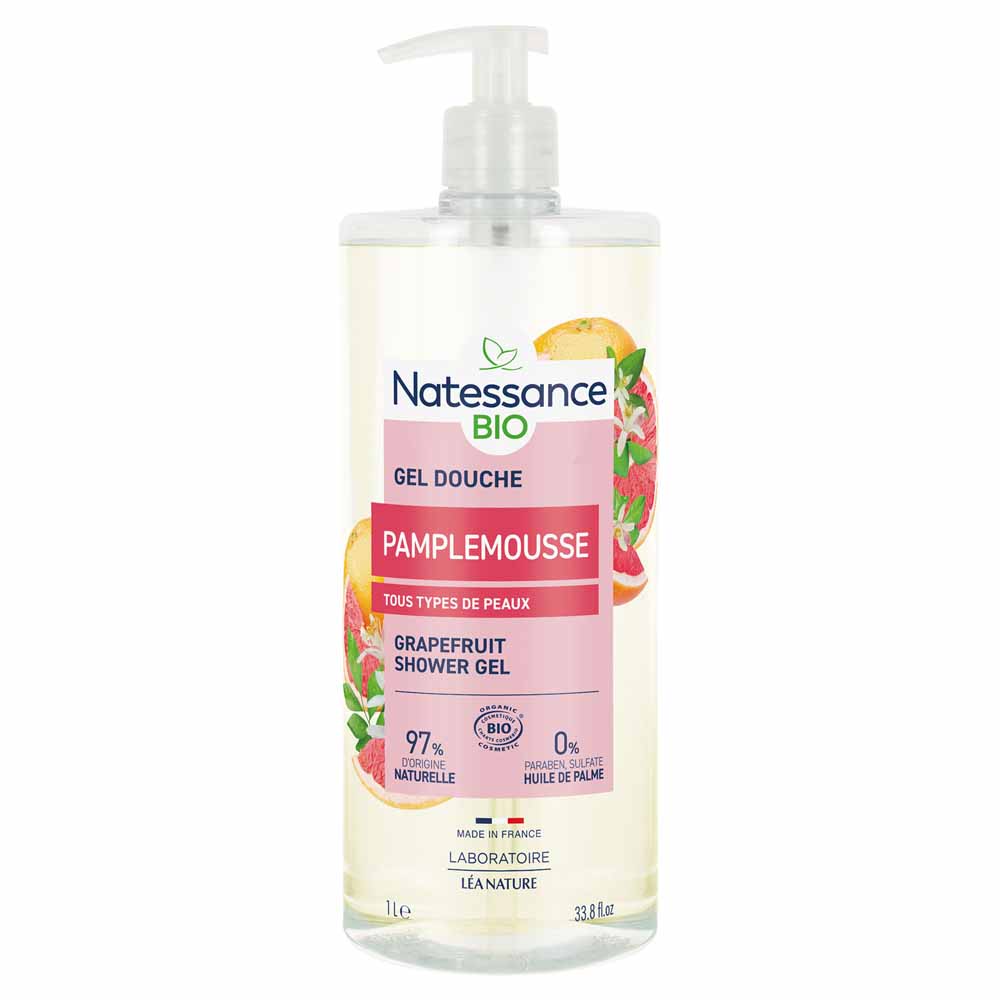 Natessance Douches Gel Douche Pamplemousse Vivifiant Bio 1L