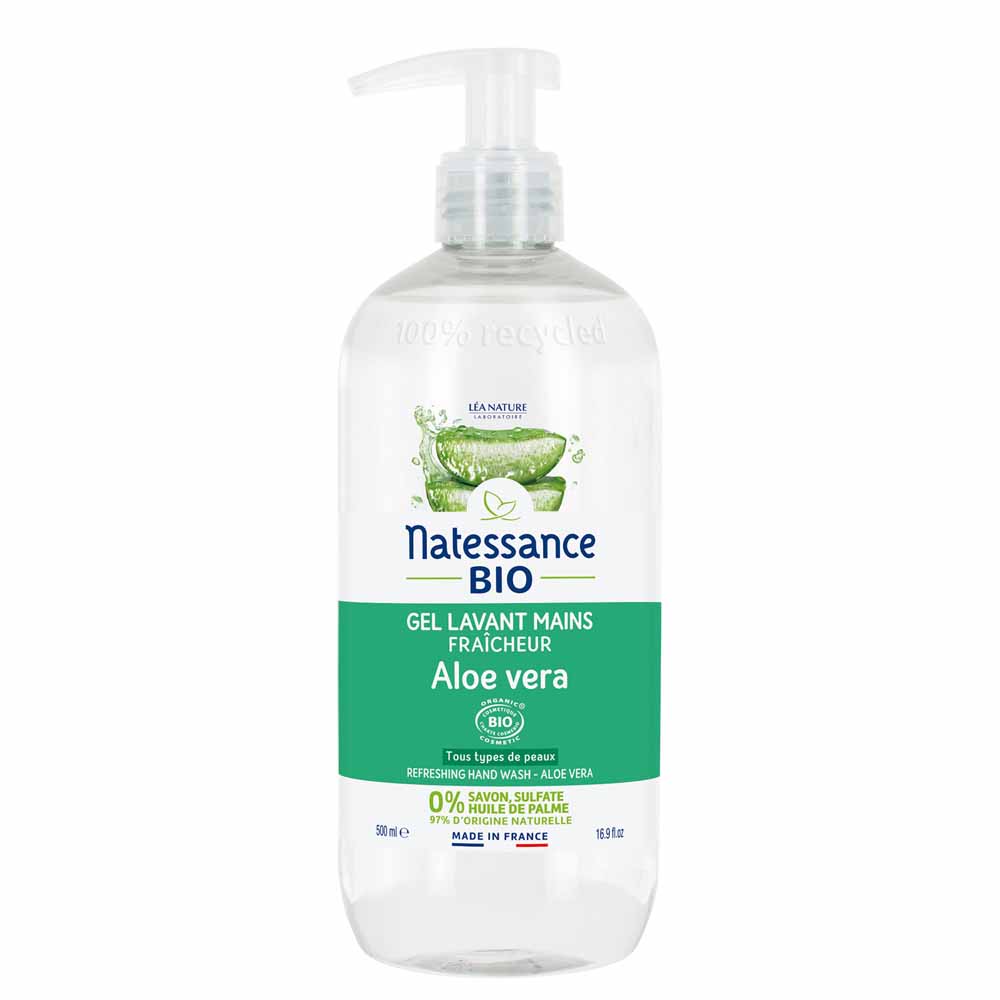 Natessance Gel Lavant Mains Fraicheur Aloe Vera Bio 500ml
