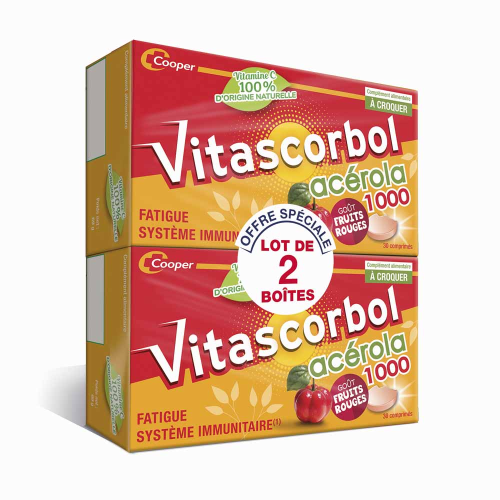 Vitascorbol Acérola Fatigue 2x30 comprimés