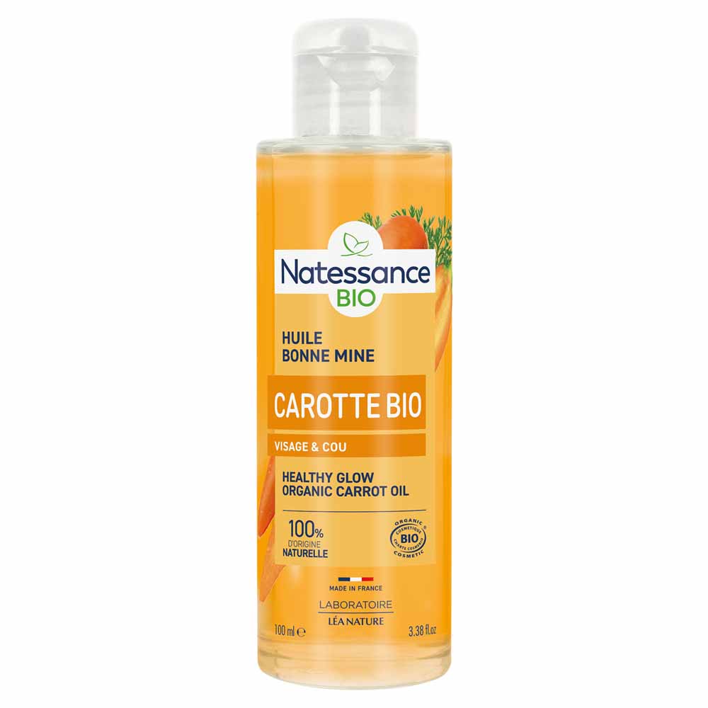 Natessance Huile De Carotte Bio Huile Pure Effet Bonne Mine 100ml