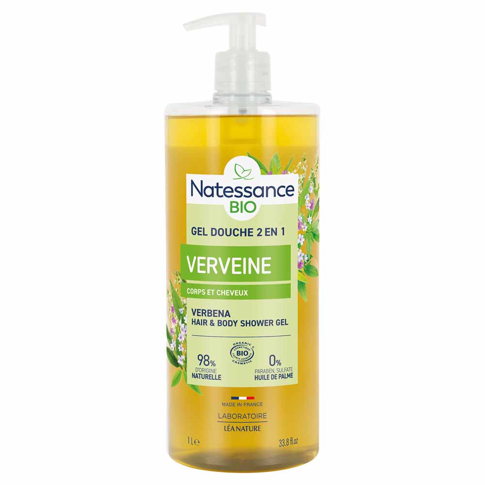 Natessance Douches Shampooing Douche Verveine Citronnee Bio 1L