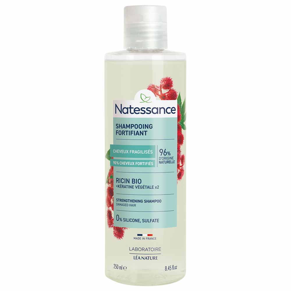 Natessance Capillaires Shampooing Reparateur Fortifiant Et Keratine Vegetale Cheveux Normaux Secs Ou Fragilises 250ml