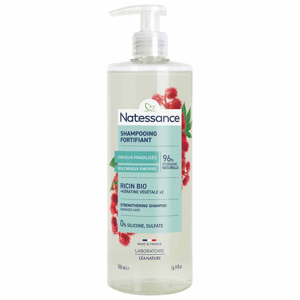 Natessance Capillaires Shampooing Reparateur Fortifiant Huile De Keratine 500ml